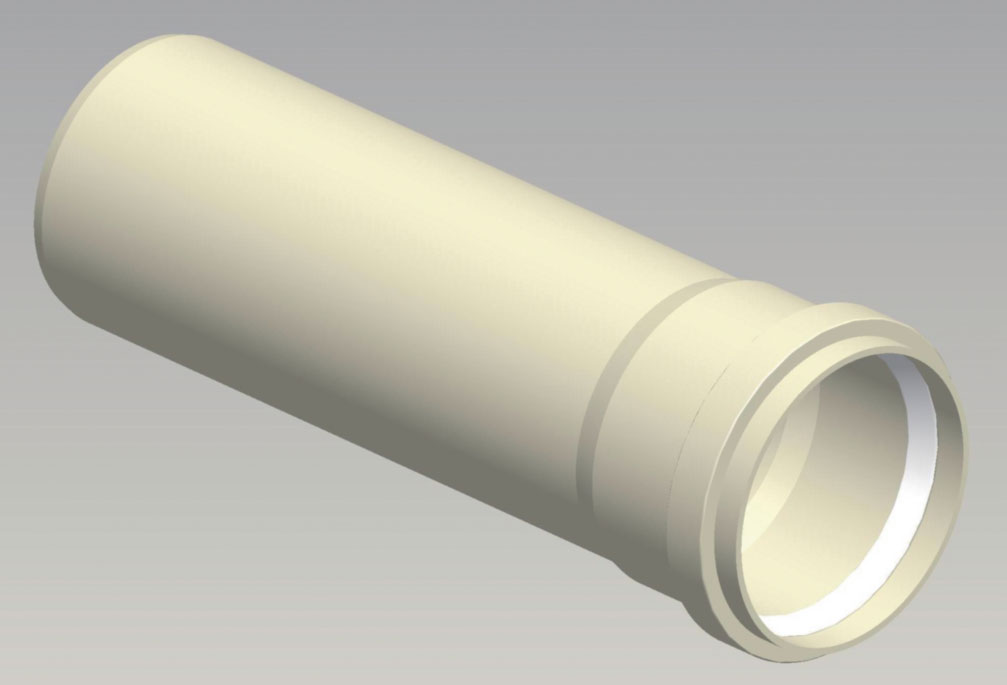 Conduit Chemilux Condensation Ø. 80 mm PPTL long.500 mm avec joint peroxyde