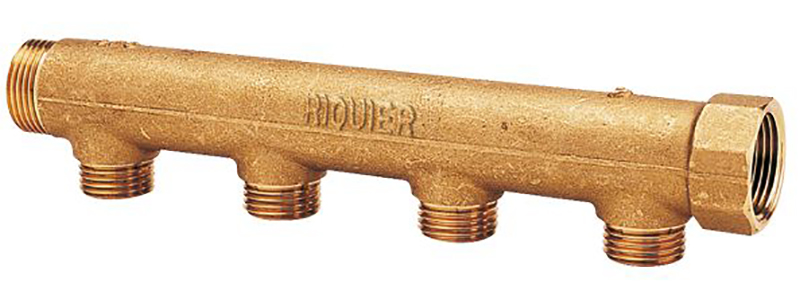 Collecteur composable MF 3/4, départ 1/2 portée plate 4 départs 1/2