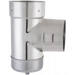 Té double emboîtement avec purge INOX 304 2
