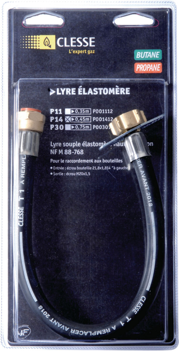 Lyre élastomère à remplacer tous les 5 ans, longueur 450 mm