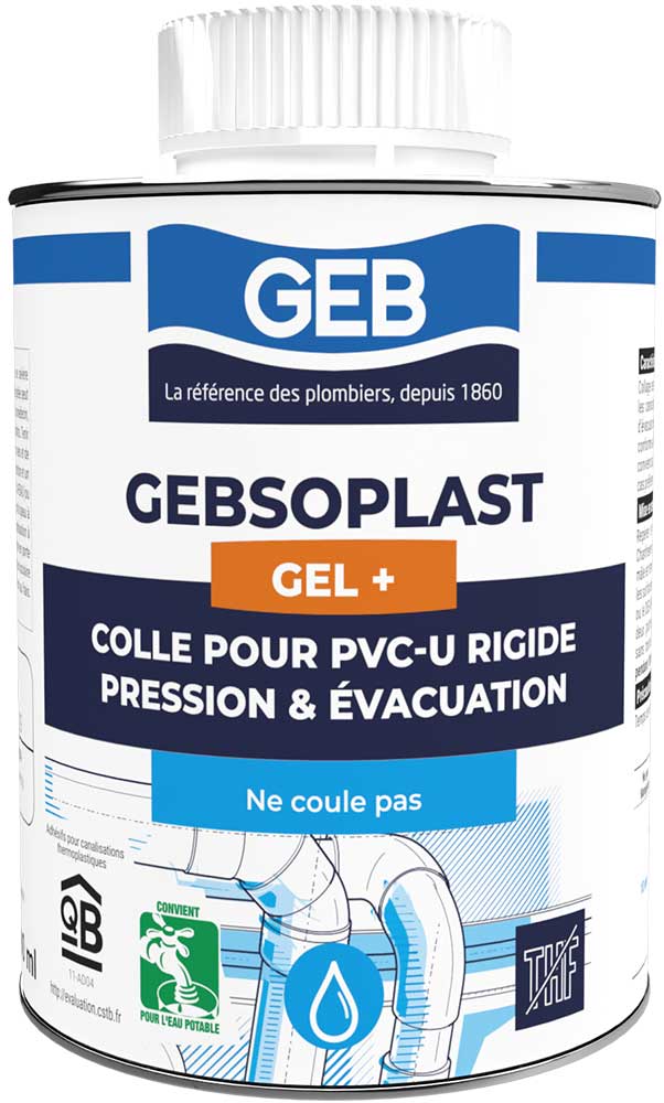 Colle GEBSOPLAST GEL + Boîte 500ml avec pinceau