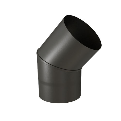Coude ø180 45° émail noir mat