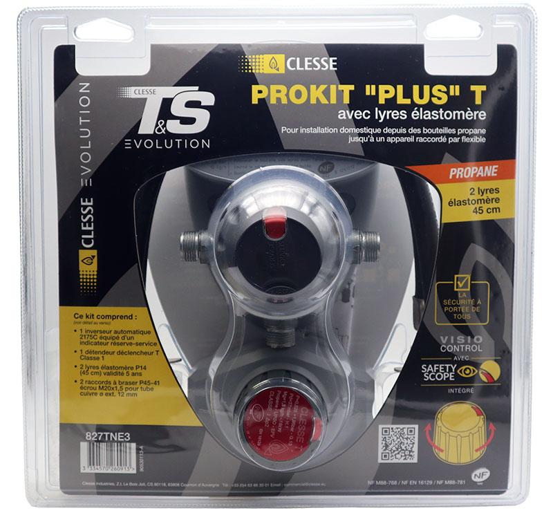 Kit détente propane PROKIT-PLUS-T Classe 1 et inverseur gaz automatique