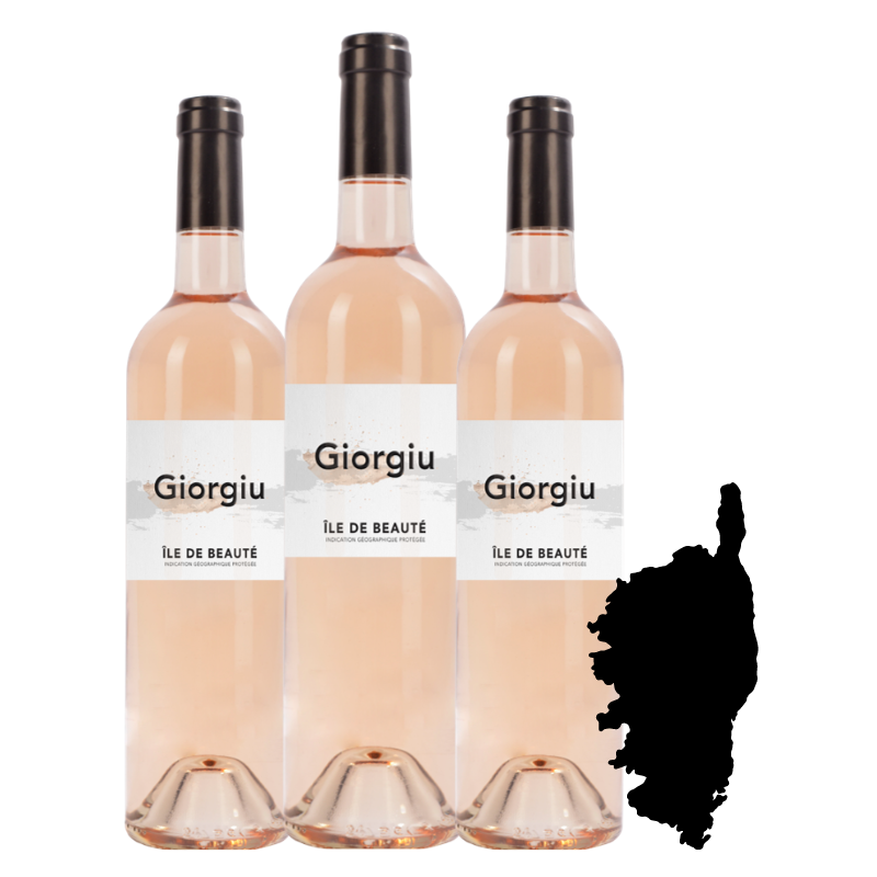 Coffret 3 bouteilles de rosé Giorgiu
