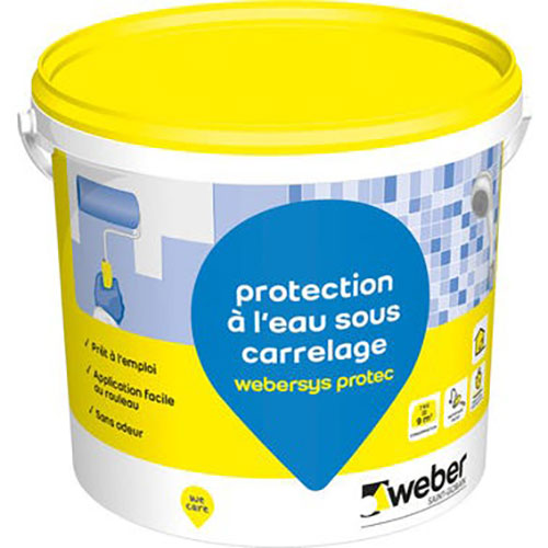 Système de protection à l'eau sous carrelage WEBERSYS PROTEC