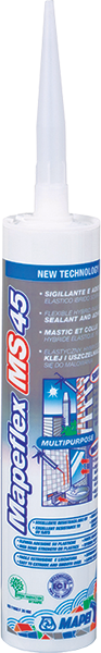 MAPEFLEX MS45 Mastics polyvalents de collage et jointoiement Cartouche de 300 ml Blanc