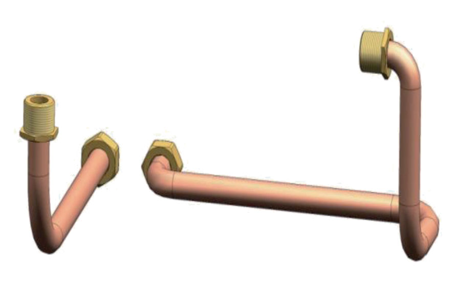 Kit tubulures internes d'adaptation pour montage d'une vanne 3 voies externe