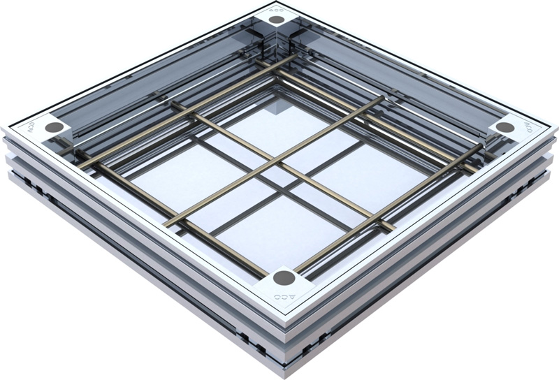 Trappe à carreler aluminium 300x300 mm - hauteur 50 mm