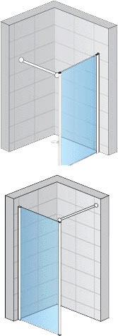 Paroi de douche fixe WALK-IN hauteur 2000 mm 3