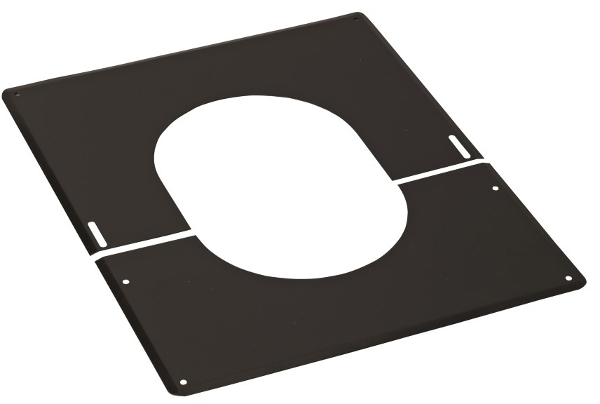 Plaque de finition noire inox de 0° à 30° ø 80/125 mm