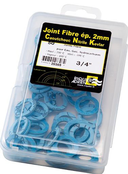Mini Joint fibre bleu pour eau, fuel, huile, air, T°<180°C 2