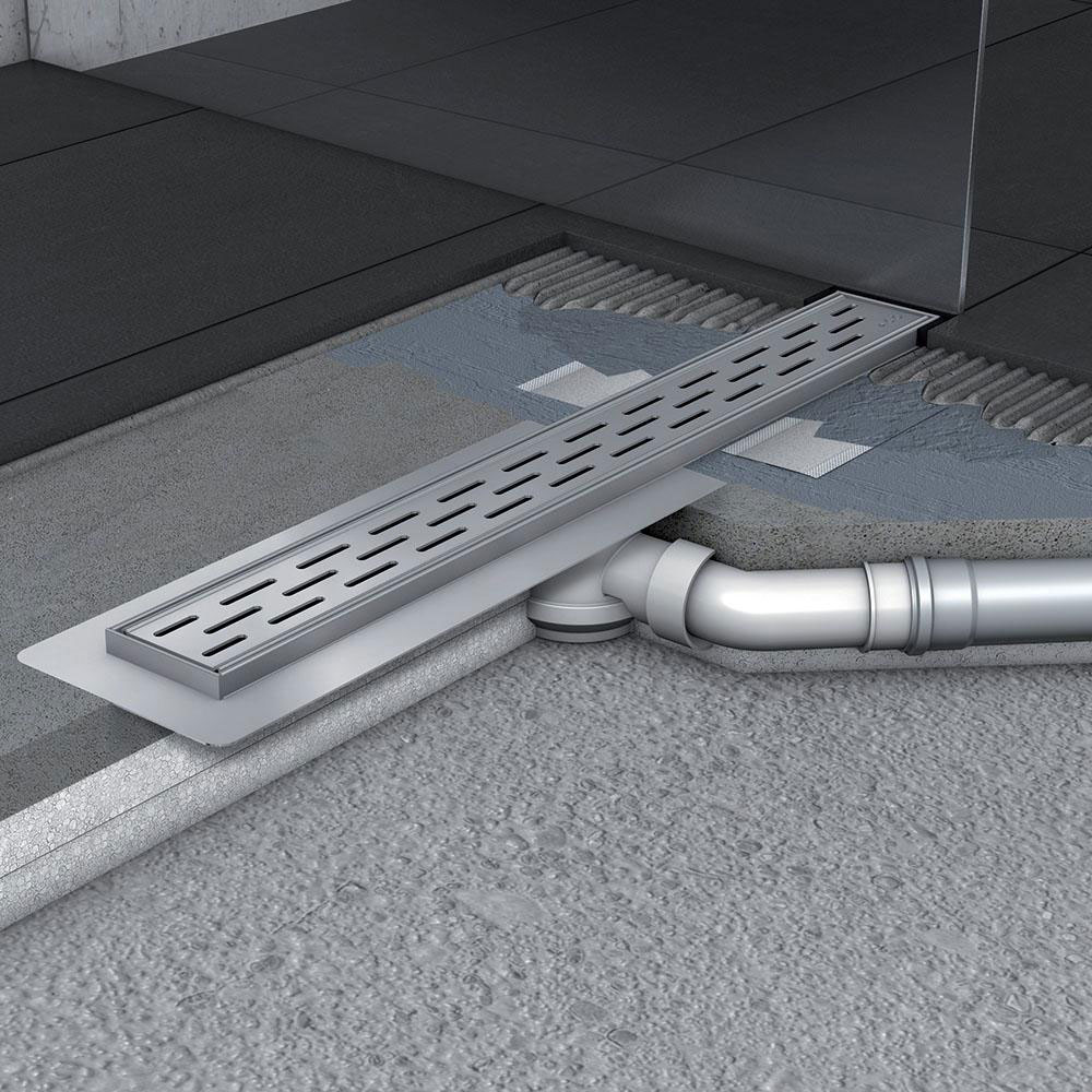 Mini Caniveau inox complet siphonné SHOWERDRAIN EKO 1