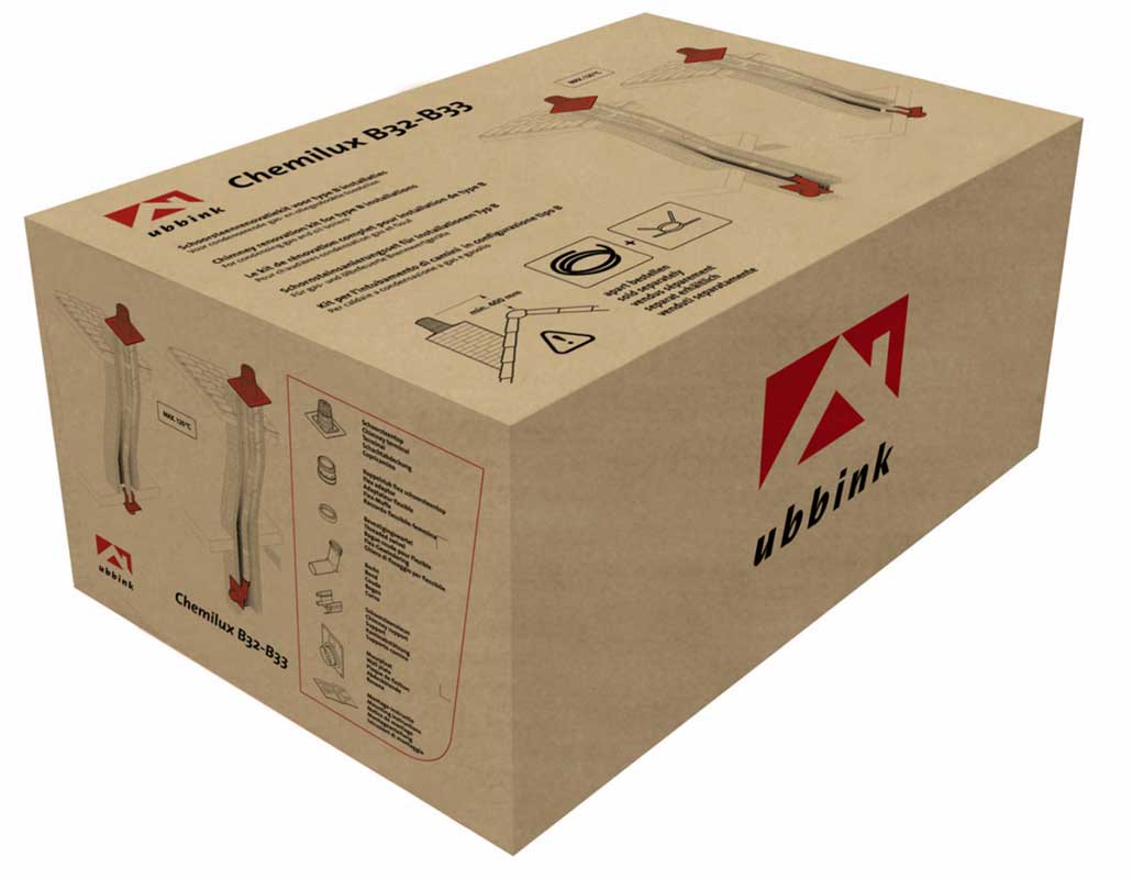 Kit 2 en 1 B22p-B23p Chemilux Condensation ø.80 mm concentrique Ocre