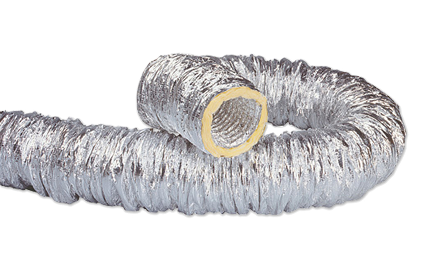 Conduit flexible isolé aluminium - Epaisseur isolant 25 mm - L.10 m