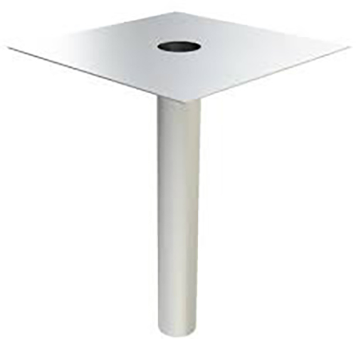 Platine de reprise d'étanchéité Inox 304 pour siphon 200*200 mm 