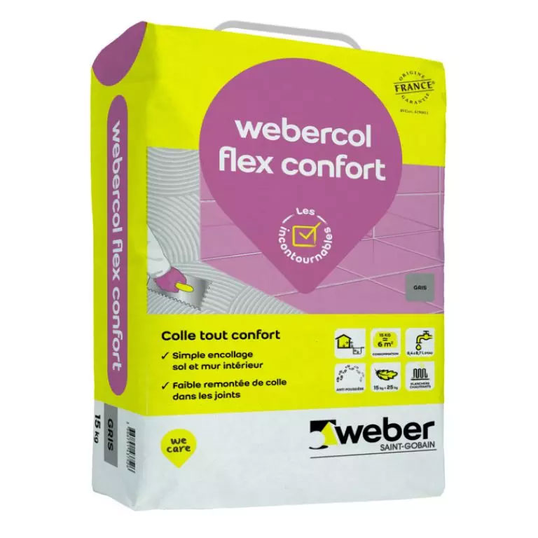 Colle spéciale WEBERCOL FLEX CONFORT