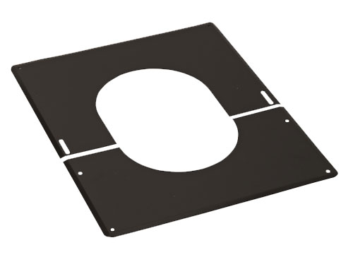 Plaque de finition noire inox de 0° à 30° ø 100/150 mm