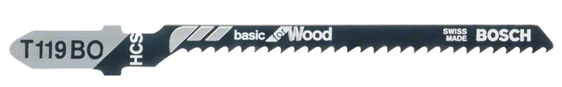 5 lames de scie sauteuse T 119 BO Basic for Wood