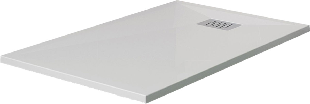 Receveur KINESURF biocryl thermoformé rectangulaire bonde petit côté incluse 1400 x 900 x 40 mm blanc