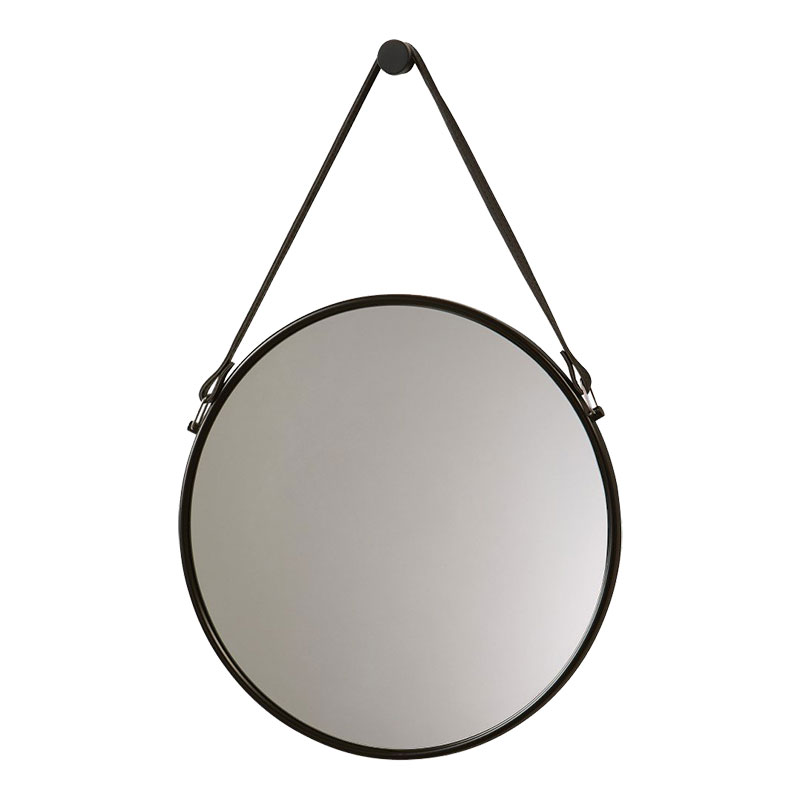 Miroir rond THYMO ø 57 cm - Bords noirs