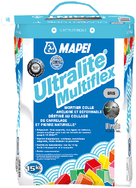 ULTRALITE MULTIFLEX Mortier-colle allégé amélioré Sac de 15 kg Gris