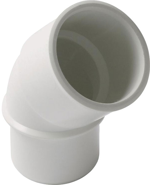 Coude simple 45° MF blanc ø40