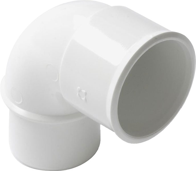 Coude simple 87°30 MF blanc ø40