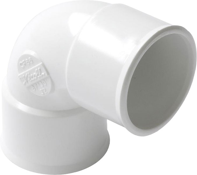 Coude simple 87°30 FF blanc ø40