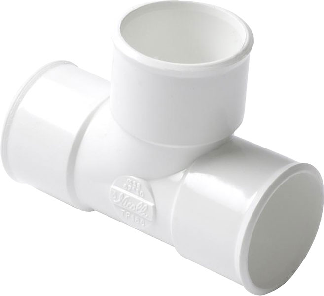 Té pied de biche 87°30 FF blanc ø50