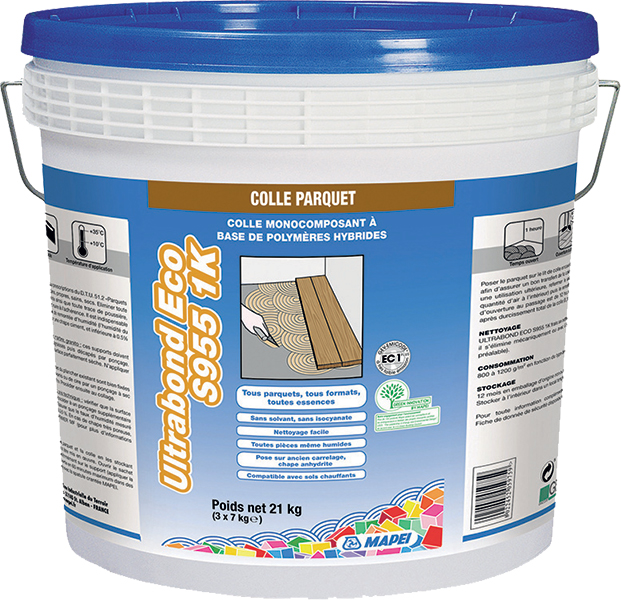 Colle monocomposant spéciale parquets ULTRABOND ECO S955