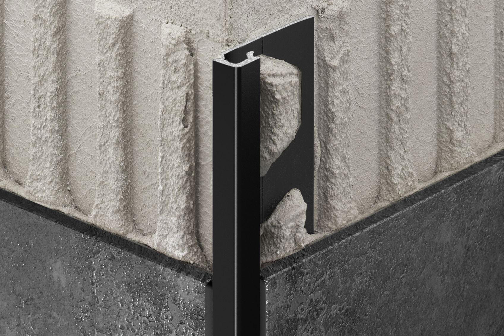 Mini Profilé aluminium noir graphite mat QUADEC-AC 2.5 M 1