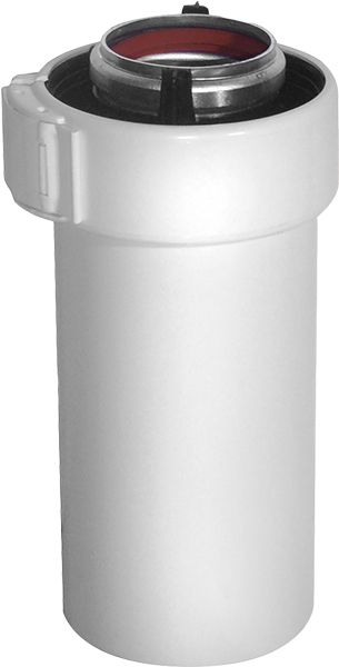 Conduit Rolux Gaz Ø.80/125 mm PPTL/PVC Blanc long.1000 mm système Sekurit
