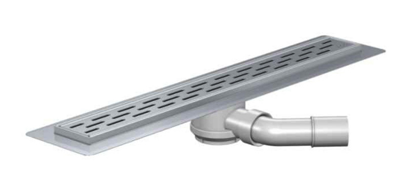 Siphon inox 150x150x86 mm SHOWERDRAIN DESIGN, garde d'eau de 50 mm, sortie horizontale