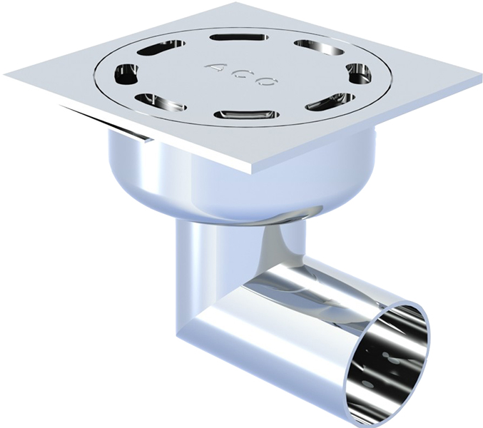 Mini Siphon SHOWERDRAIN EKO sortie horizontale - Finition brillante 1