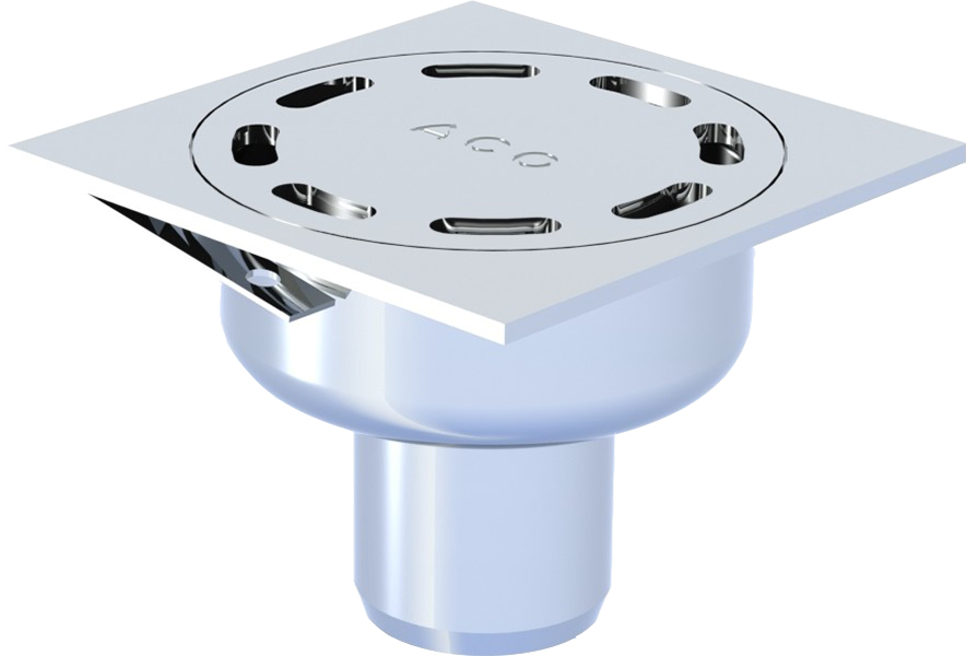 Siphon SHOWERDRAIN EKO sortie verticale - Finition brillante
