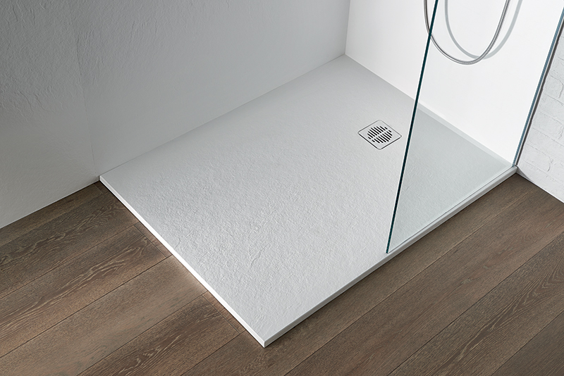 Receveur en résine polyuréthane - bonde incluse 1000 x 900 x 26 mm Blanc