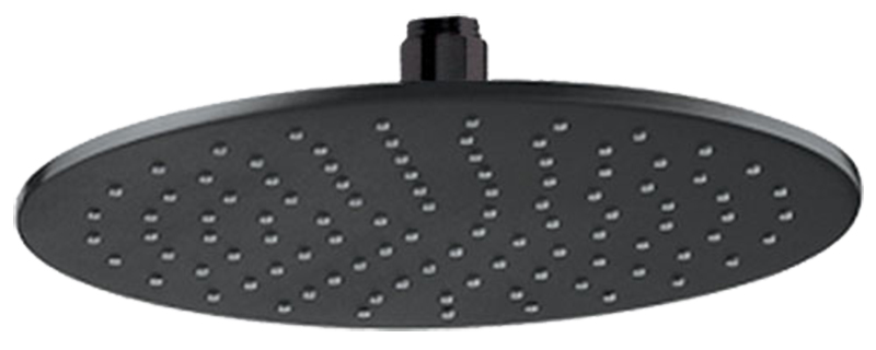 Douche de tête Ø 250 mm en métal PVD noir mat brossé avec picots anticalcaires