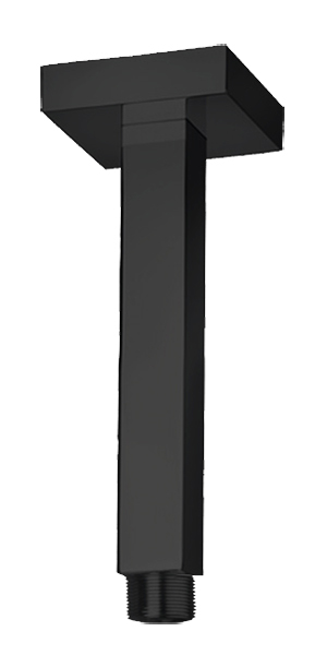 Bras de douche plafonnier 100 mm - Noir mat brossé finition PVD
