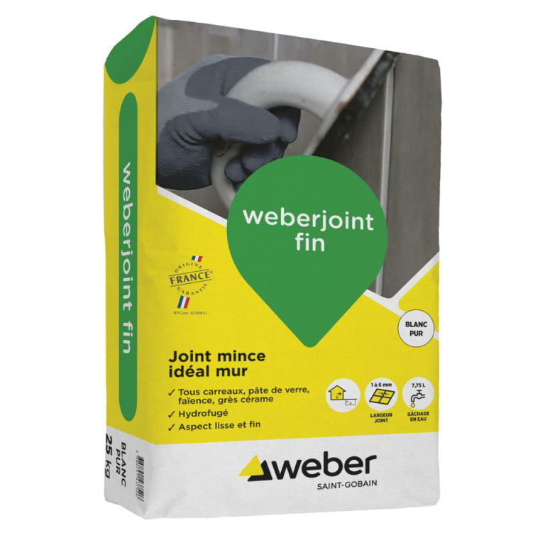 Joint mince WEBERJOINT FIN Sac 25 kg - Gris perle