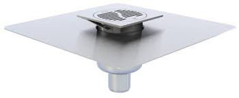 Siphon NETDRAIN TECHNIK sortie verticale ø 40 - 100x100 - GE 50 mm - Fintion brossée