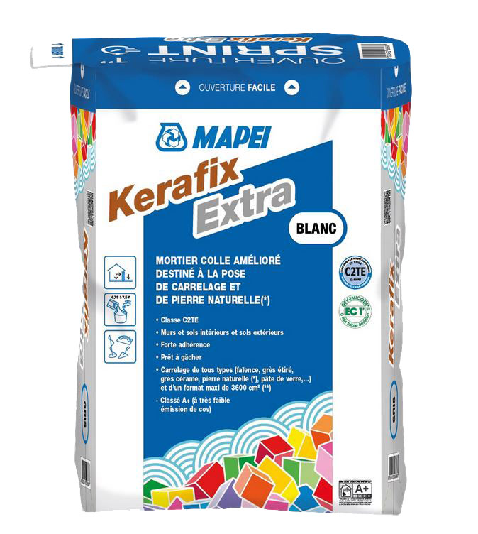 KERAFIX EXTRA Mortier-colle amélioré C2 Sac de 25 kg Blanc