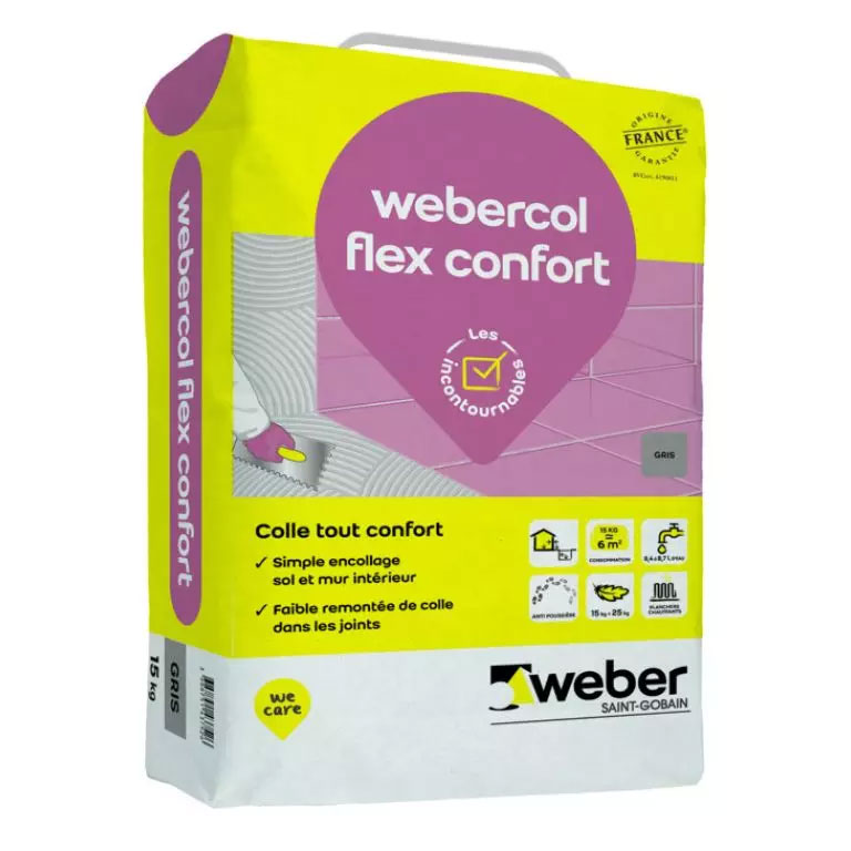 Colle spéciale WEBERCOL FLEX CONFORT 1