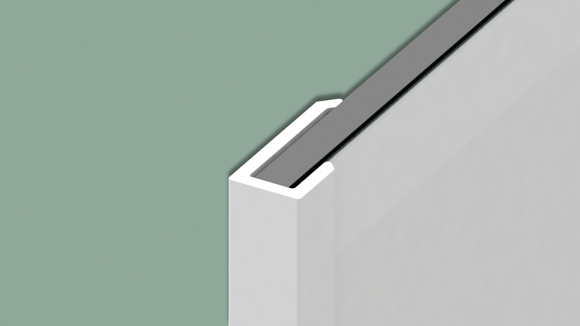Lot de 2 profilés KIVEWALL DESIGN en U blanc pour extrémités de panneaux 2500 mm
