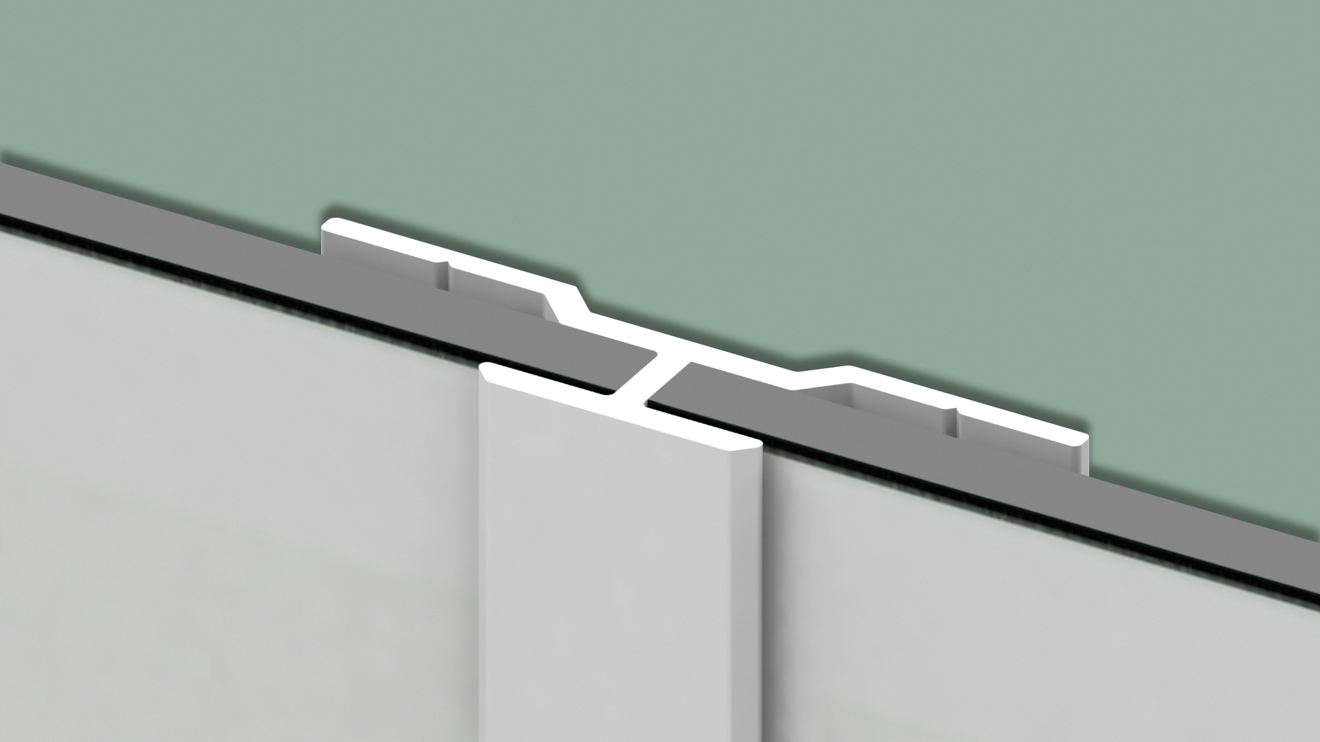 Profilé KIVEWALL DESIGN en H pour montage de 2 panneaux en alignement argent brillant 2500 mm