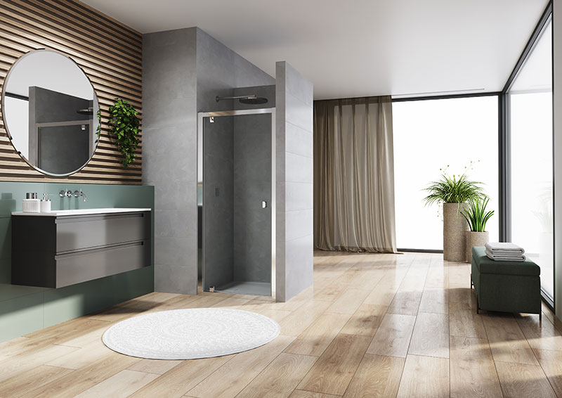 Paroi de douche porte pivotante ARELIA H. 1900 mm 2