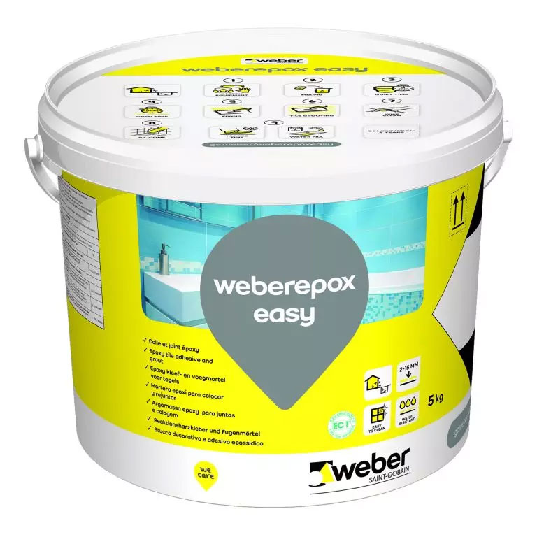 Colle et joint époxy WEBEREPOX EASY Seau 10 kg - Gris ciment
