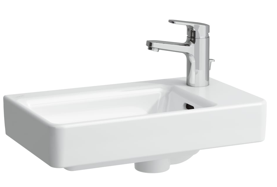 Lave-Mains LAUFEN PRO S blanc plage de robinetterie à droite