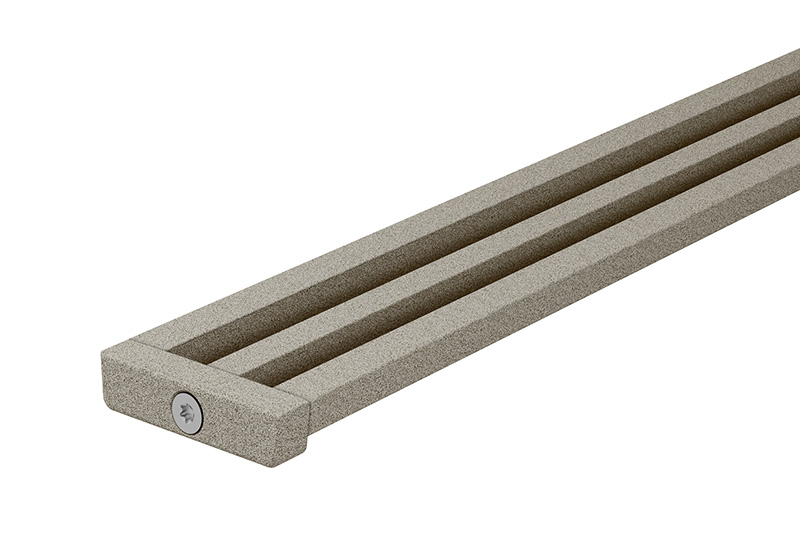 Caniveau filant KERDI LINE VARIO, design WAVE, L.120 cm, H.8mm