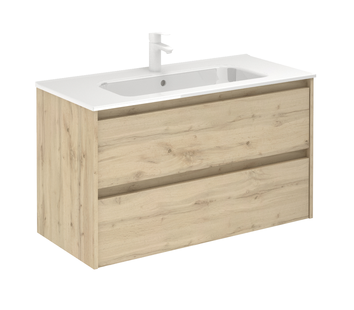 Mini Meuble 2 tiroirs + plan vasque SPRING 100cm 2