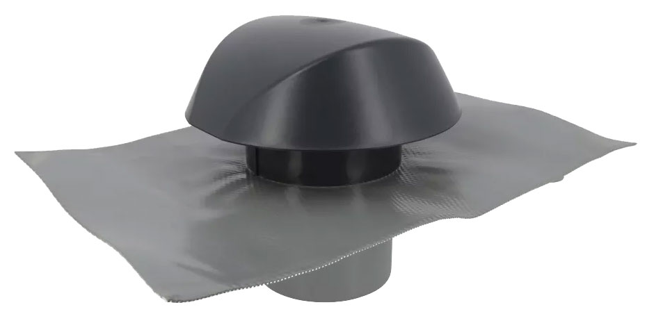 Chapeau de ventilation à collerette d'étanchéité ø125